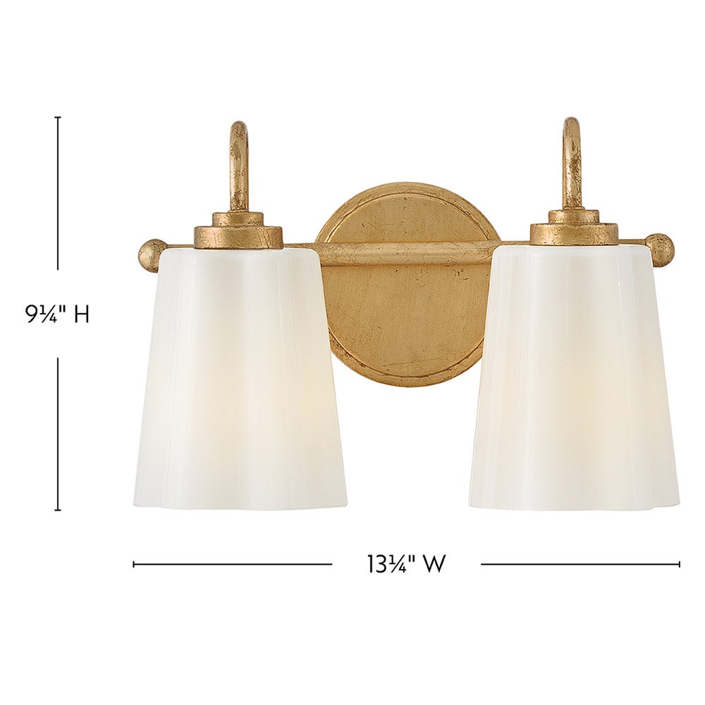 Lark 85412DA Honey Vanity in Distressed Brass