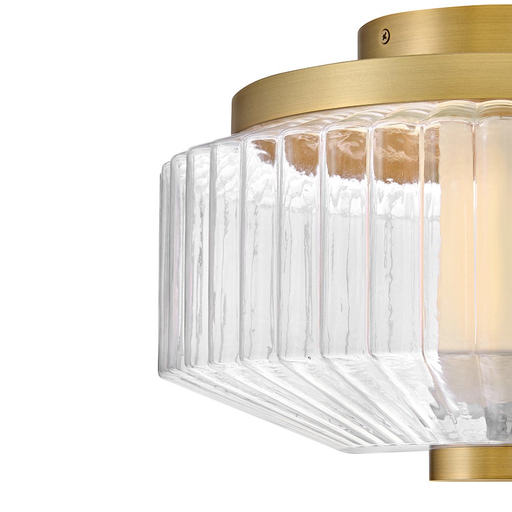 Fredrick Ramond FR41463LCB Reign LED Plafonnier en laiton laqué