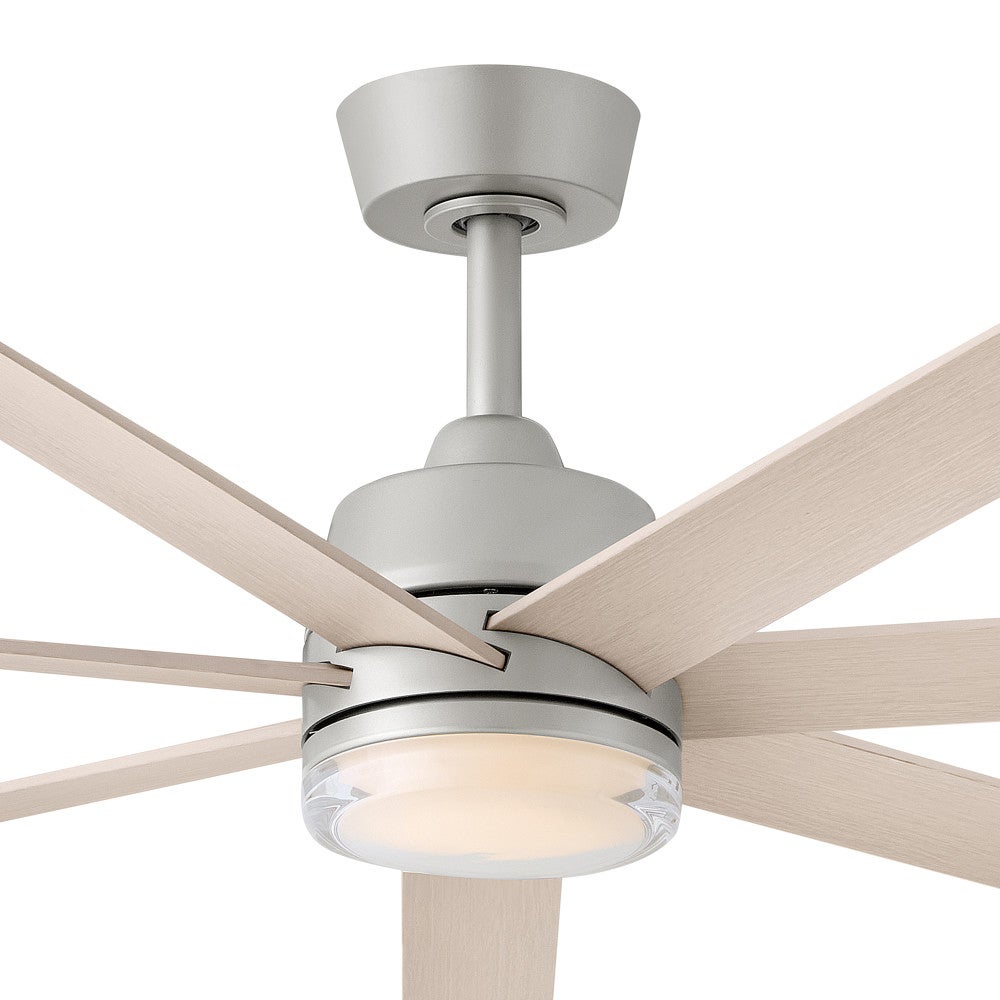 Éclairage intelligent LED Hinkley 910656FBN-LDD Ventilateur en nickel brossé