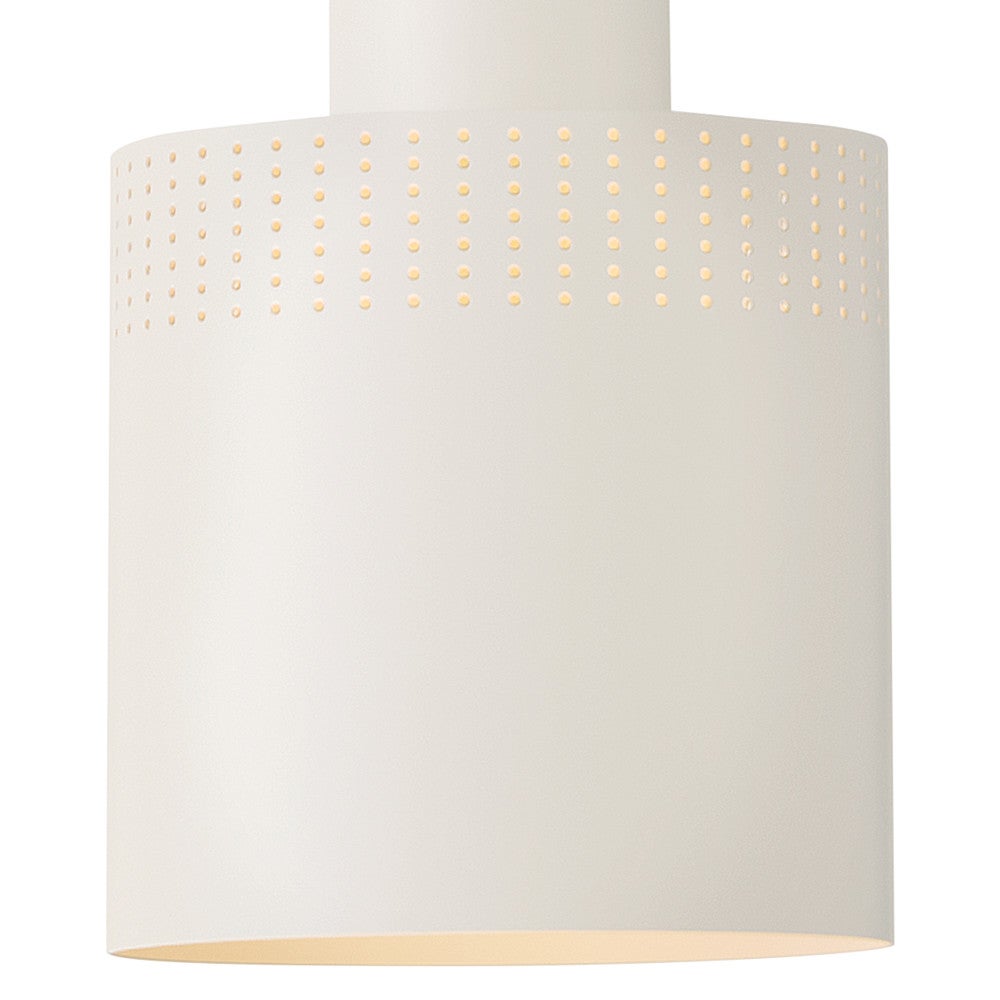 Lark 83687LCB-SO Casey Metal Shade Pendant in Lacquered Brass with Satin Off-White accents