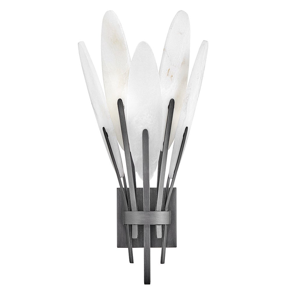 Applique murale Fredrick Ramond FR43100BGR Nerine en albâtre, finition graphite brossé