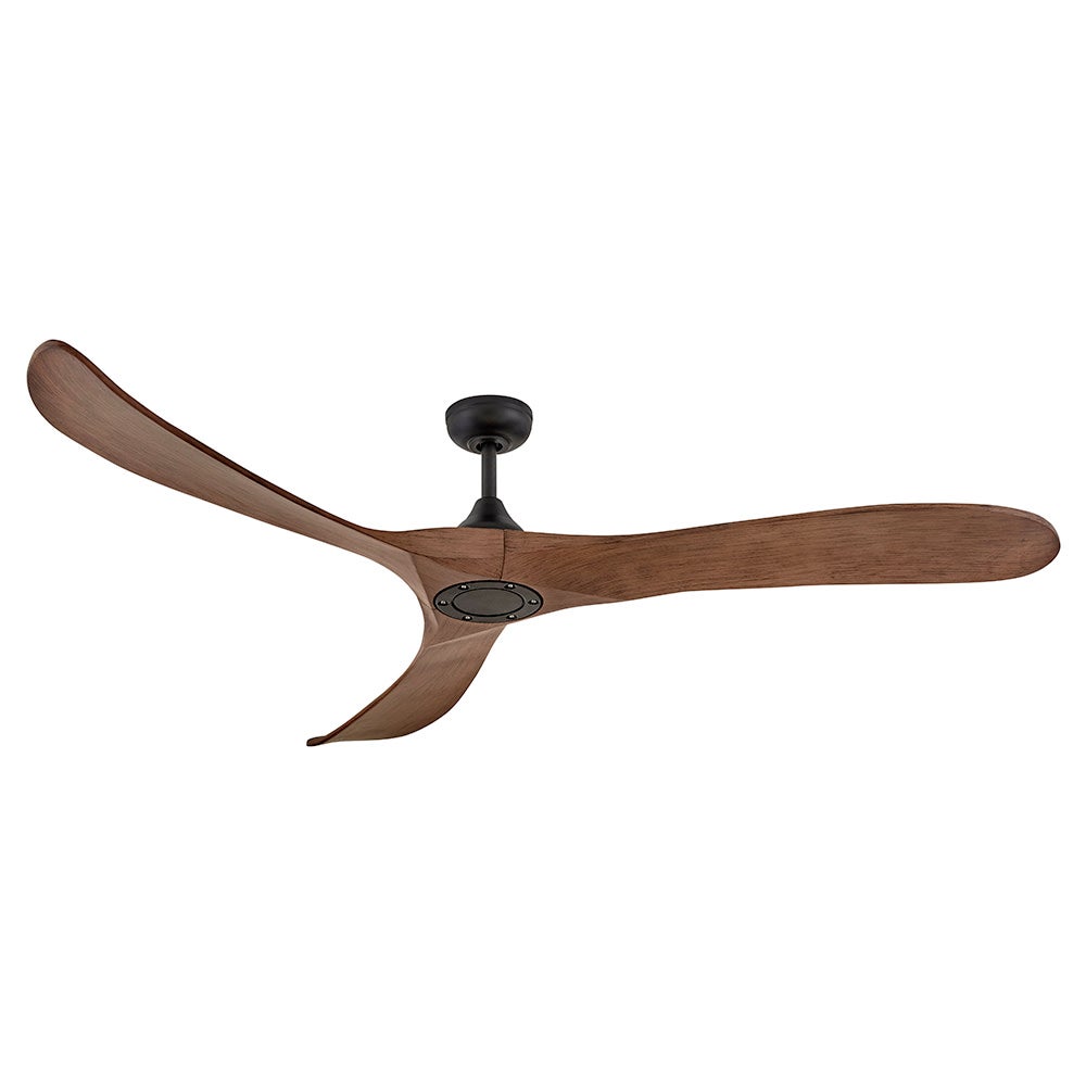 Luminaire intelligent à DEL Hinkley Lighting 903872FWB-LDD Swell Ventilateur Noir mat / Noyer