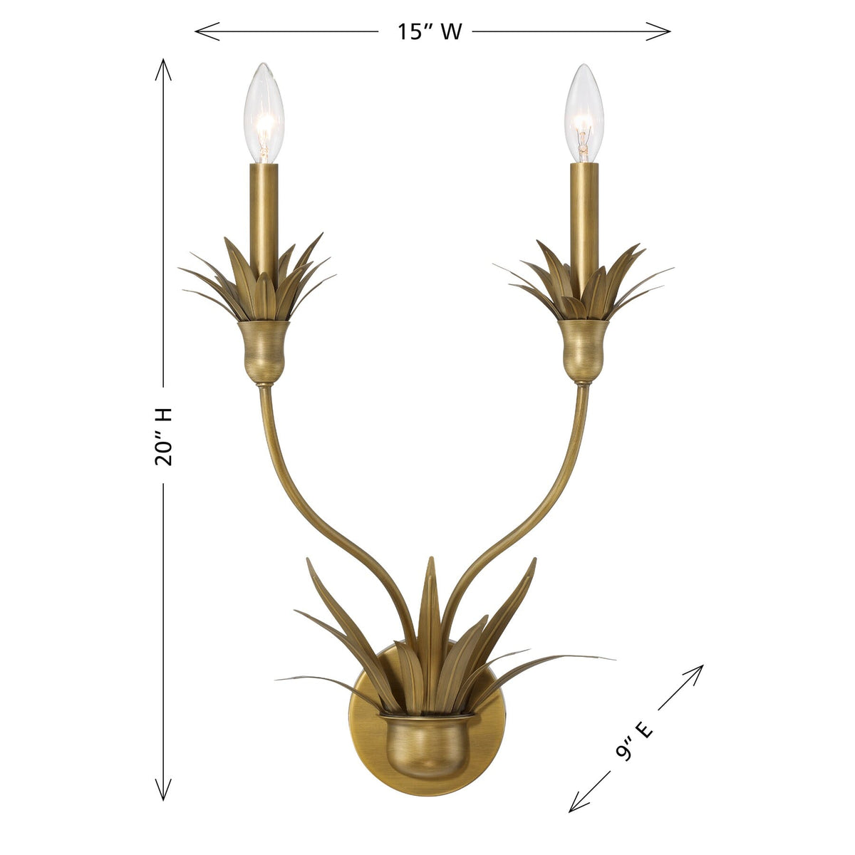 Savoy House 9-1262-2-339 Strathmore Wall Sconce in Antique Patina