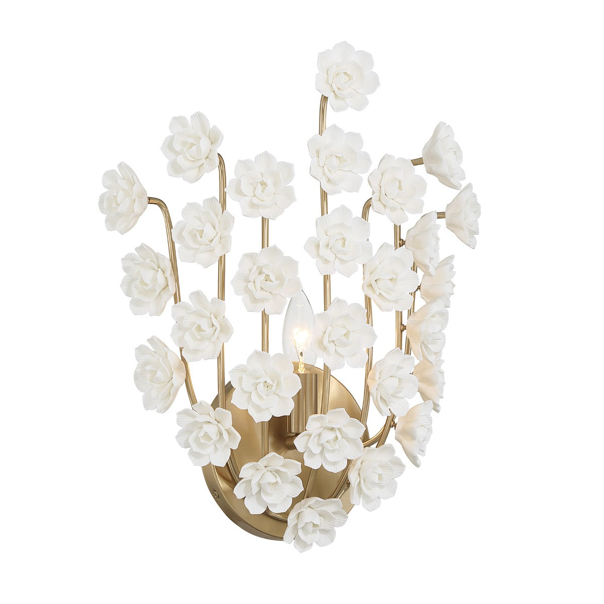 Savoy House 9-2501-1-127 Flores Wall Sconce in Noble Brass
