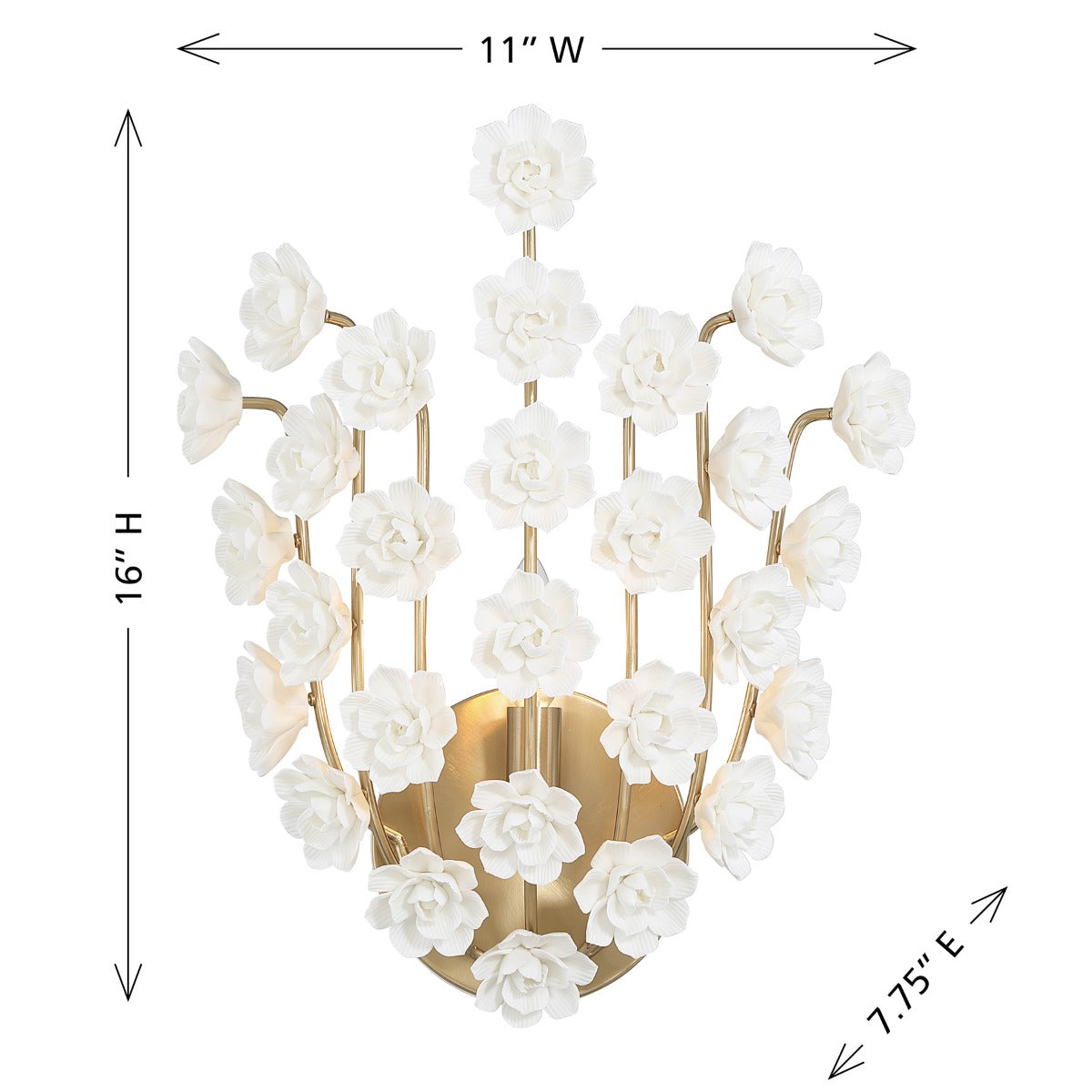 Savoy House 9-2501-1-127 Flores Wall Sconce in Noble Brass