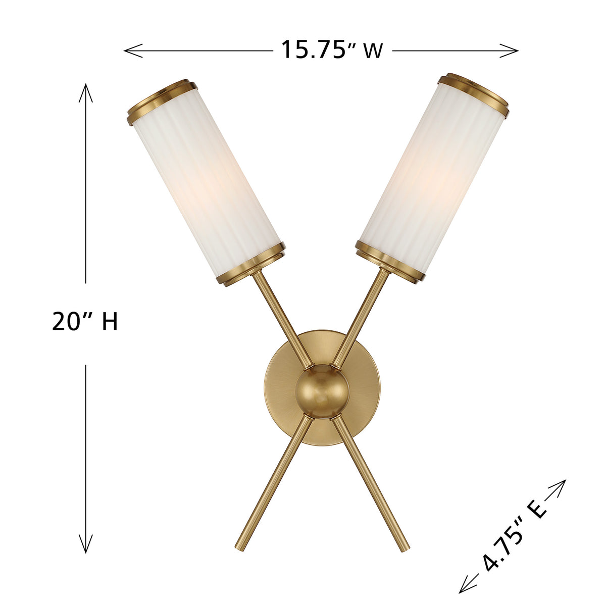 Savoy House 9-3199-2-322 Denison Wall Sconce in Warm Brass