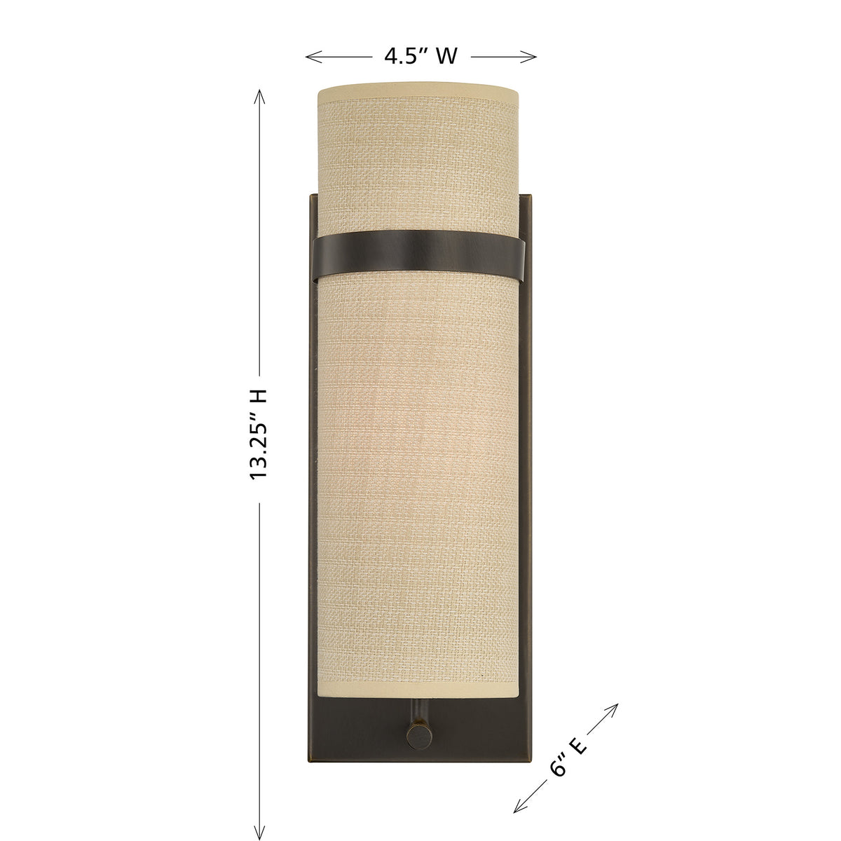 Savoy House 9-4560CP-1-15 Weston Wall Sconce in Mediterranean Bronze
