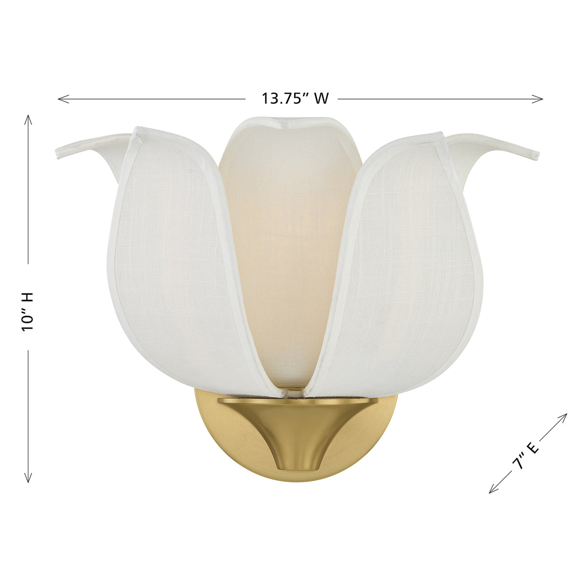 Savoy House 9-7164-1-322 Elsie Wall Sconce in Warm Brass