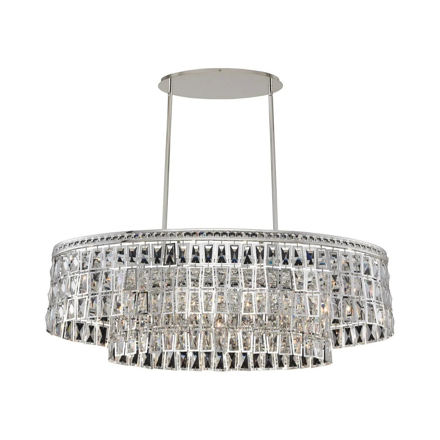 Allegri - 033260-014-FR001 - Six Light Island Pendant - Kasturi - Polished Silver