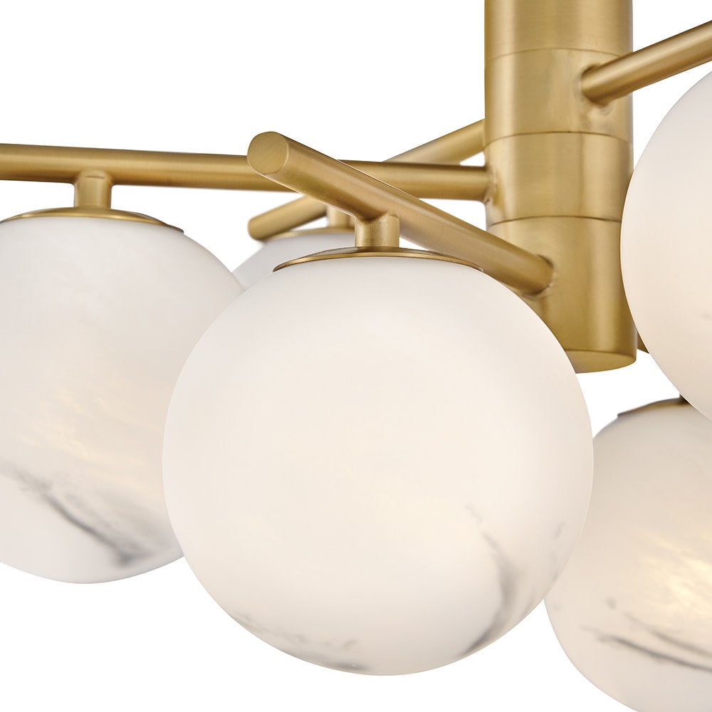 Fredrick Ramond FR41903LCB Selene Semi-Flush Mount in Lacquered Brass
