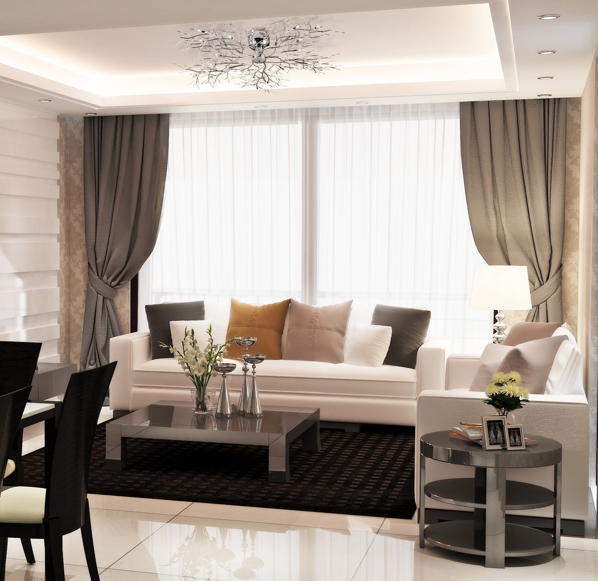Eurofase 12264-018 Autumn Flush Mount in Chrome