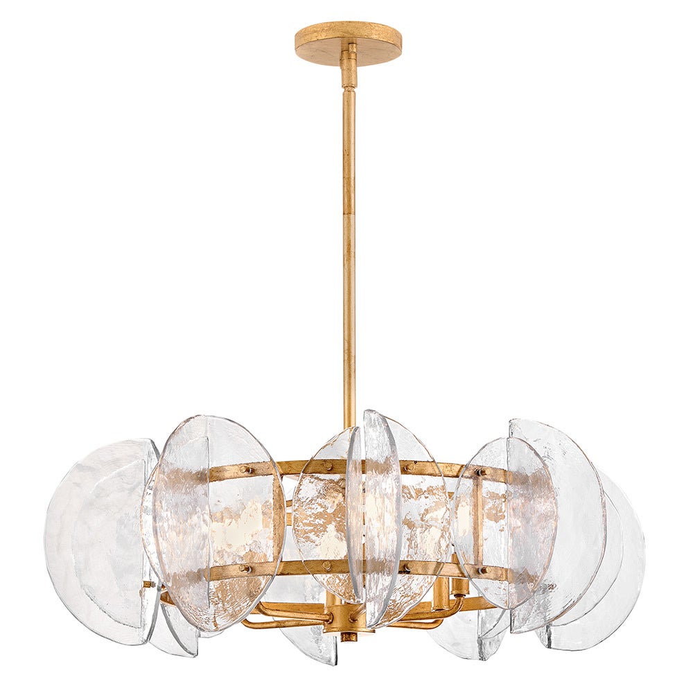 Fredrick Ramond FR41924DA Seraphina Drum Chandelier in Distressed Brass
