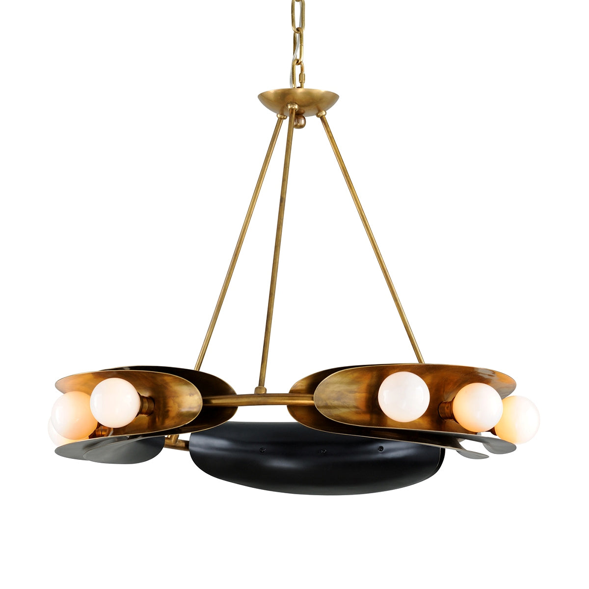Corbett Lighting Canada - 271-09-VB/BBR - LED Chandelier - Hopper - Vintage Brass/Black Brass