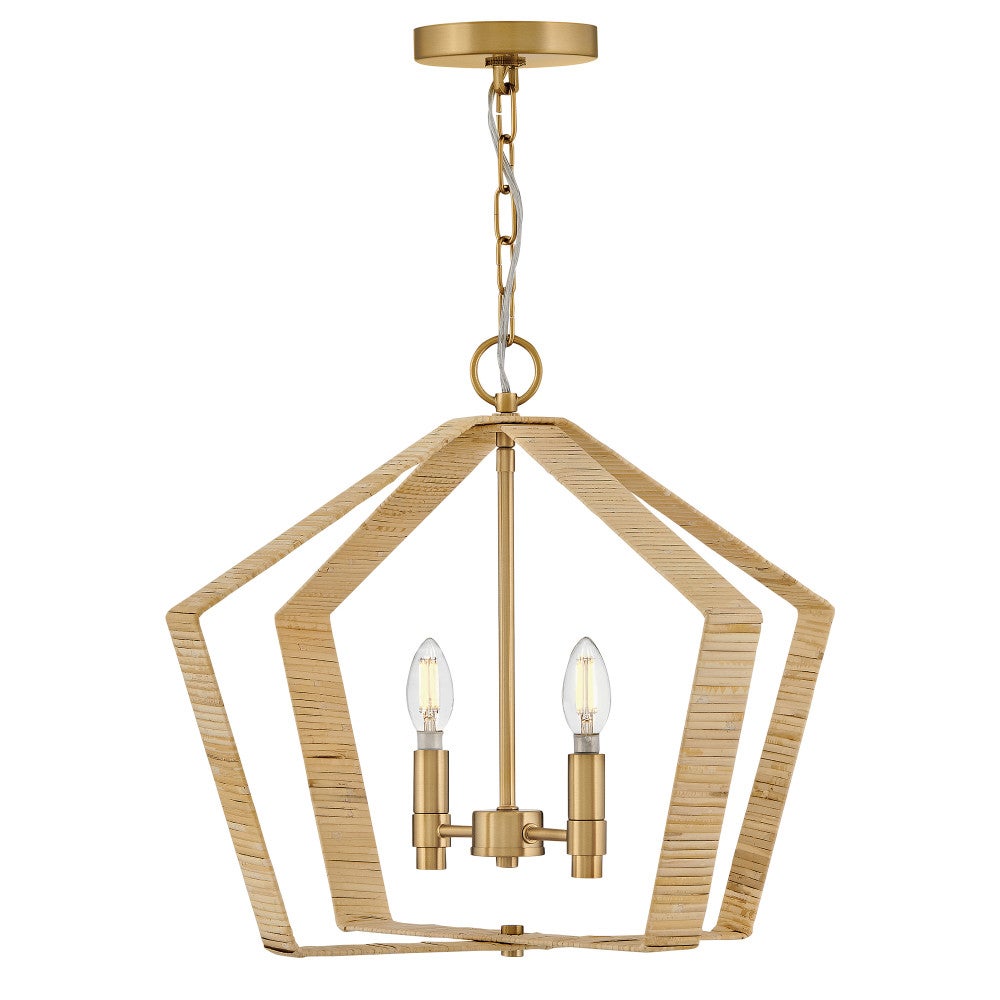 Lark 83647LCB Sammi Pendant in Lacquered Brass