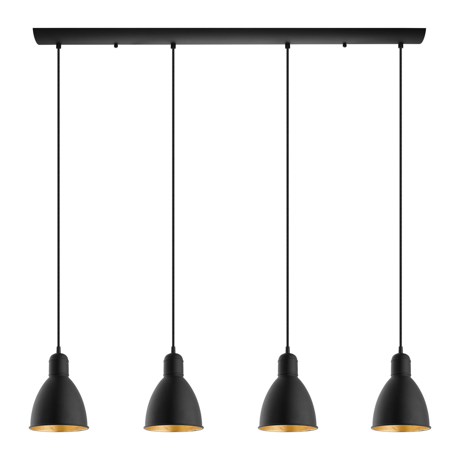 Eglo Canada - 203445A - Four Light Pendant - Priddy 2 - Black/Gold