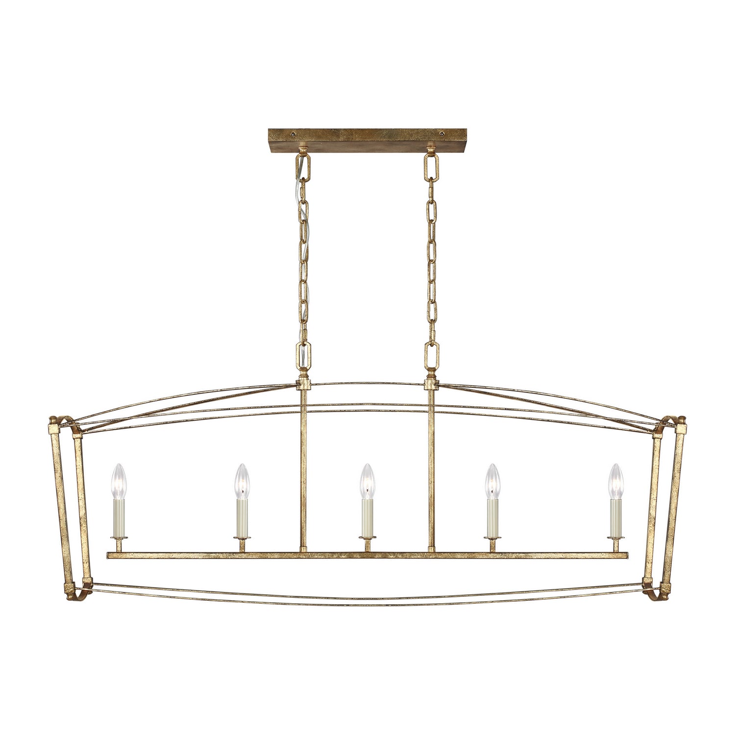 Visual Comfort Studio Canada - F3326/5ADB - Five Light Linear Chandelier - Thayer - Antique Gild