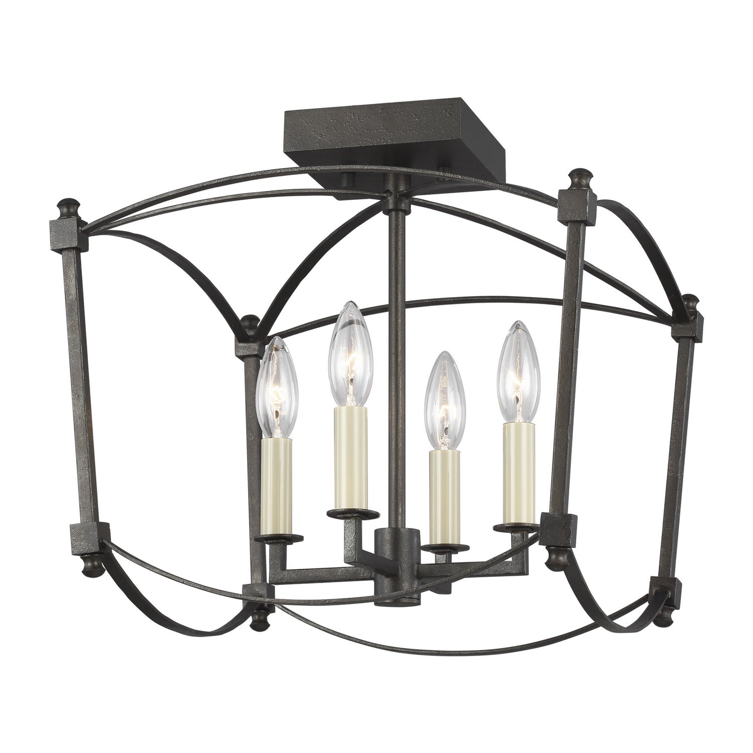 Visual Comfort Studio Canada - SF350SMS - Four Light Semi-Flush Mount - Thayer - Smith Steel