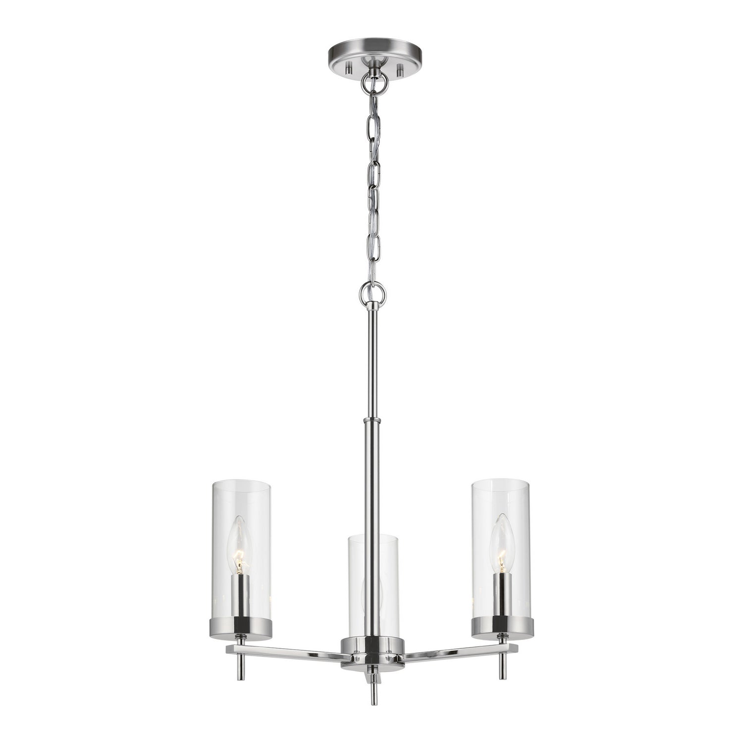 Visual Comfort Studio Canada - 3190303-05 - Three Light Chandelier - Zire - Chrome
