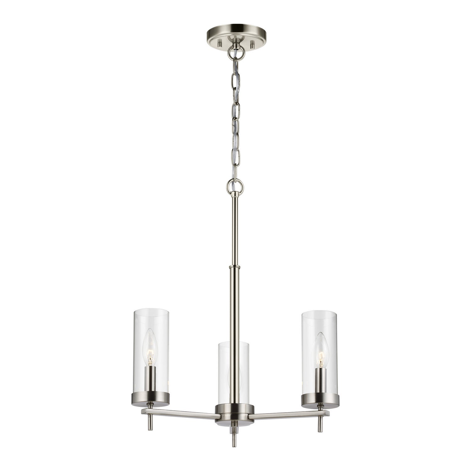 Visual Comfort Studio Canada - 3190303EN-962 - Three Light Chandelier - Zire - Brushed Nickel