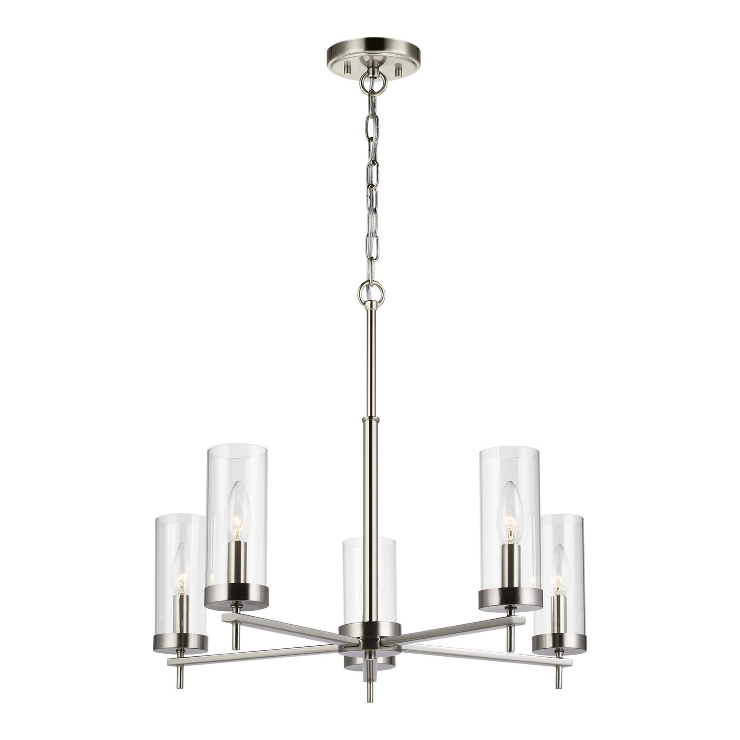 Visual Comfort Studio Canada - 3190305EN-962 - Five Light Chandelier - Zire - Brushed Nickel