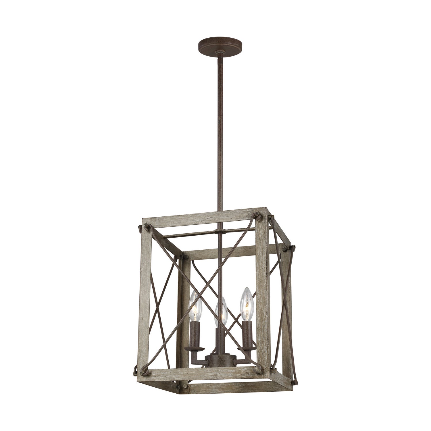 Visual Comfort Studio Canada - 6526303-872 - Three Light Hall / Foyer Pendant - Thornwood - Washed Pine