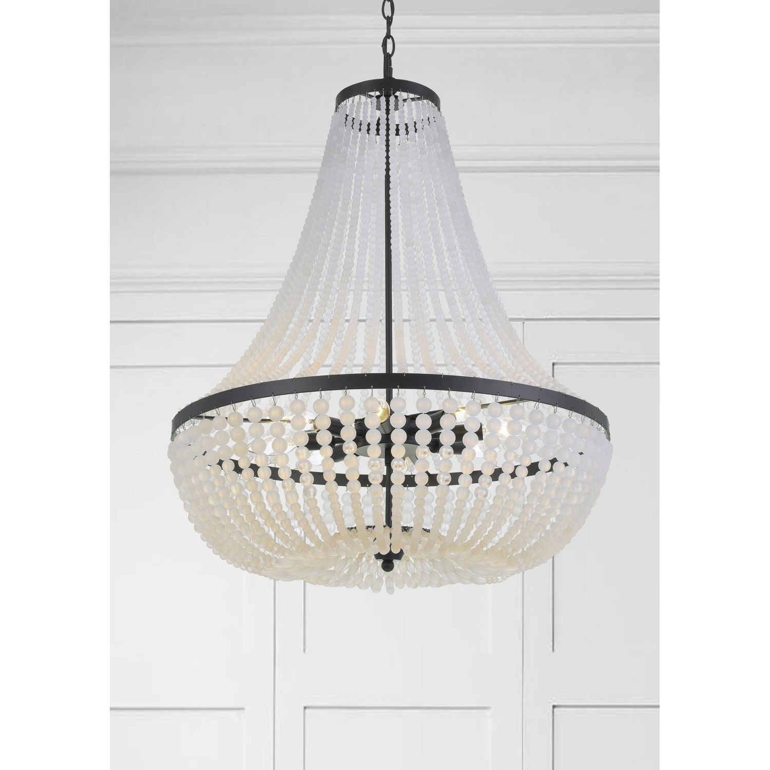 Crystorama - 609-MK - Eight Light Chandelier - Rylee - Matte Black