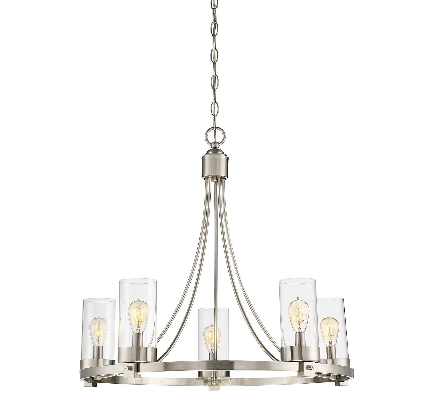 Meridian M10018BN Five Light Chandelier in Brushed Nickel
