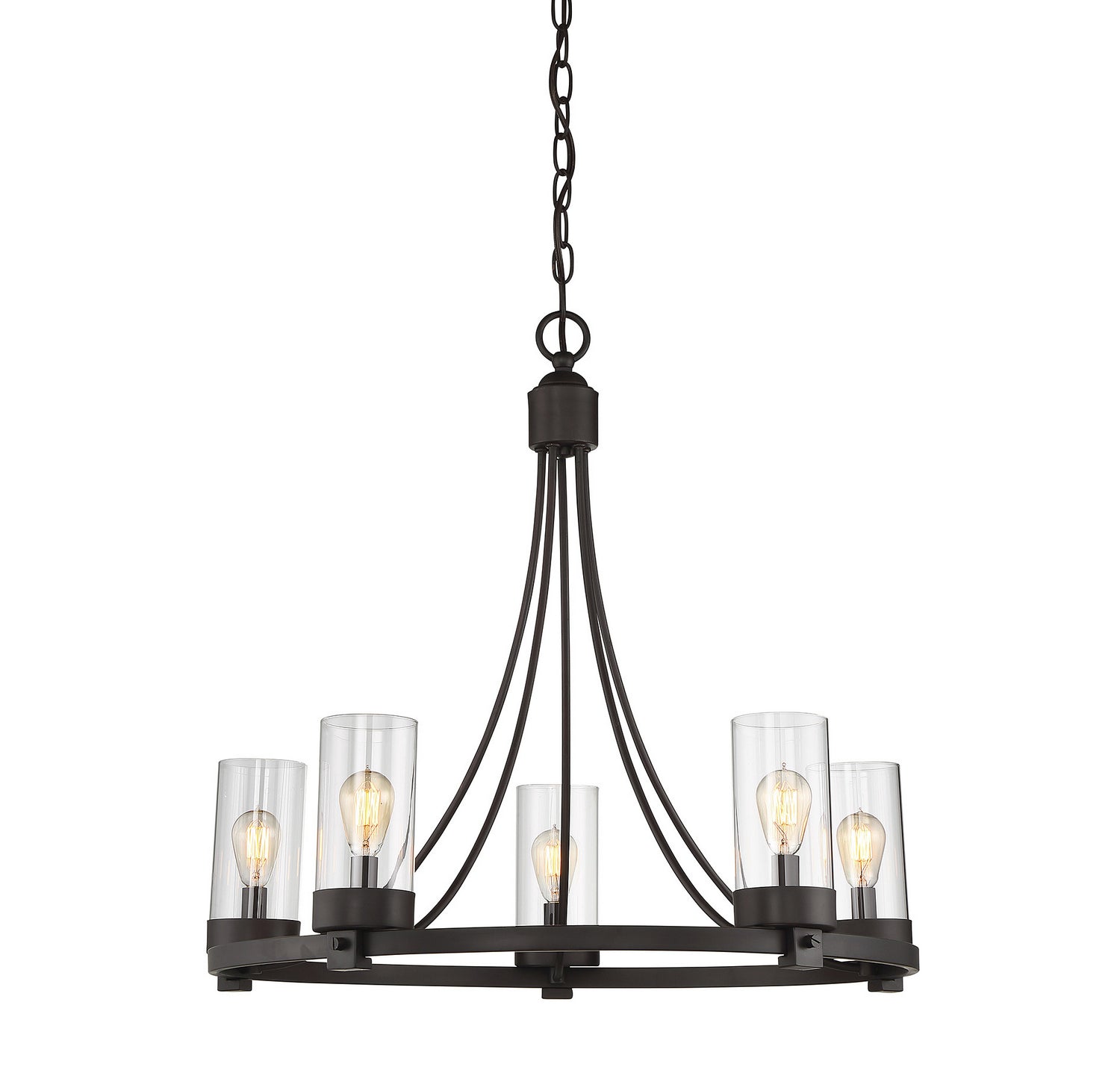 Meridian M10018ORB Five Light Chandelier in Oil Rubbed Bronze