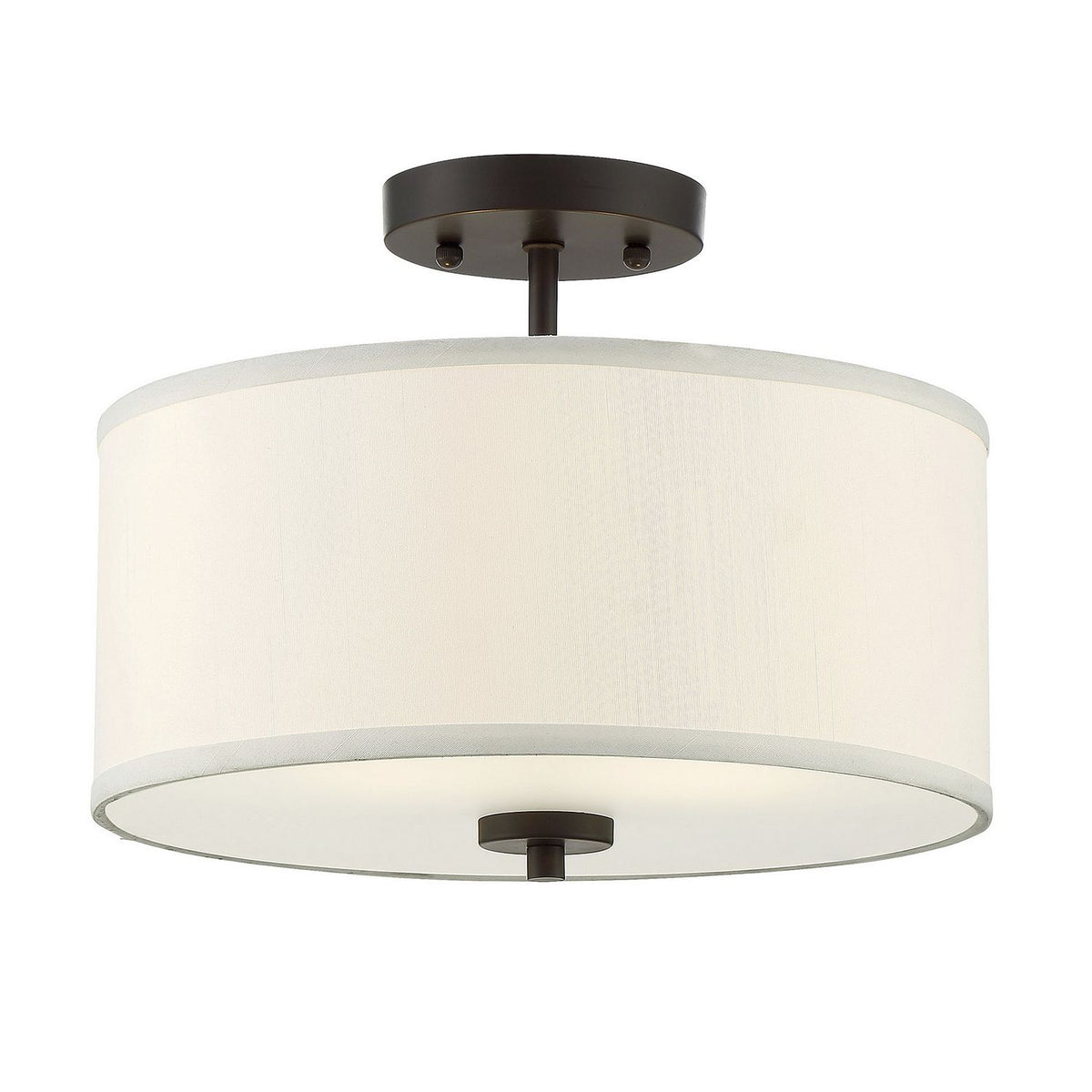 Meridian M60008ORB Two Light Semi-Flush Mount in Oil Rubbed Bronze