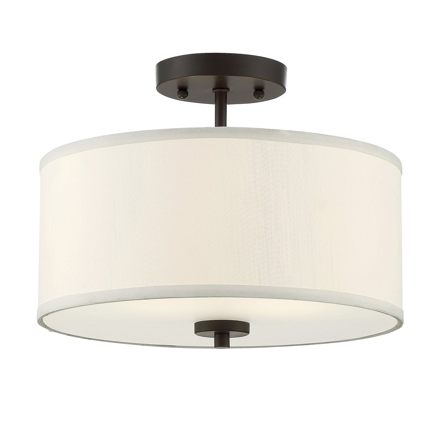 Meridian M60008ORB Two Light Semi-Flush Mount in Oil Rubbed Bronze