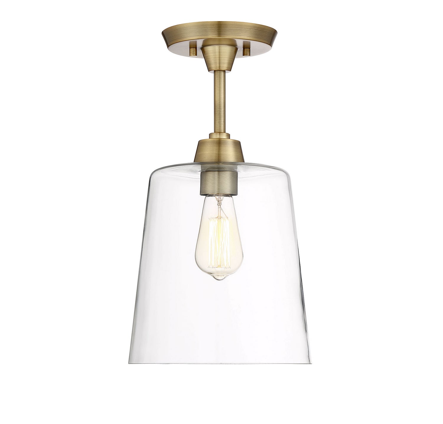 Meridian M60010NB Une lumière semi--Plafonnier en laiton naturel