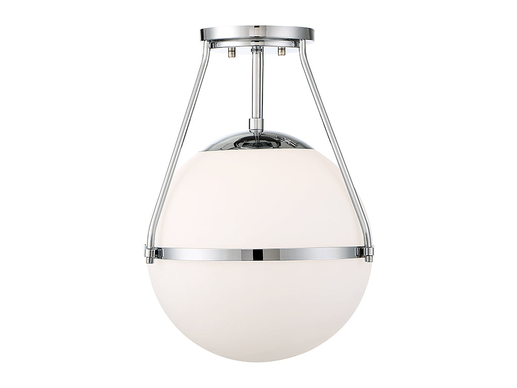 Meridian M60054CH Une lumière semi--Plafonnier dans Chrome