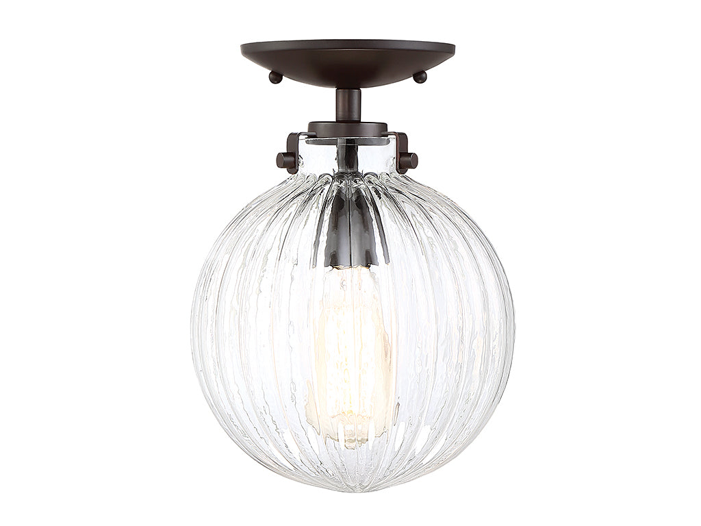 Meridian M60056ORB Une lumière semi--Plafonnier en bronze huilé
