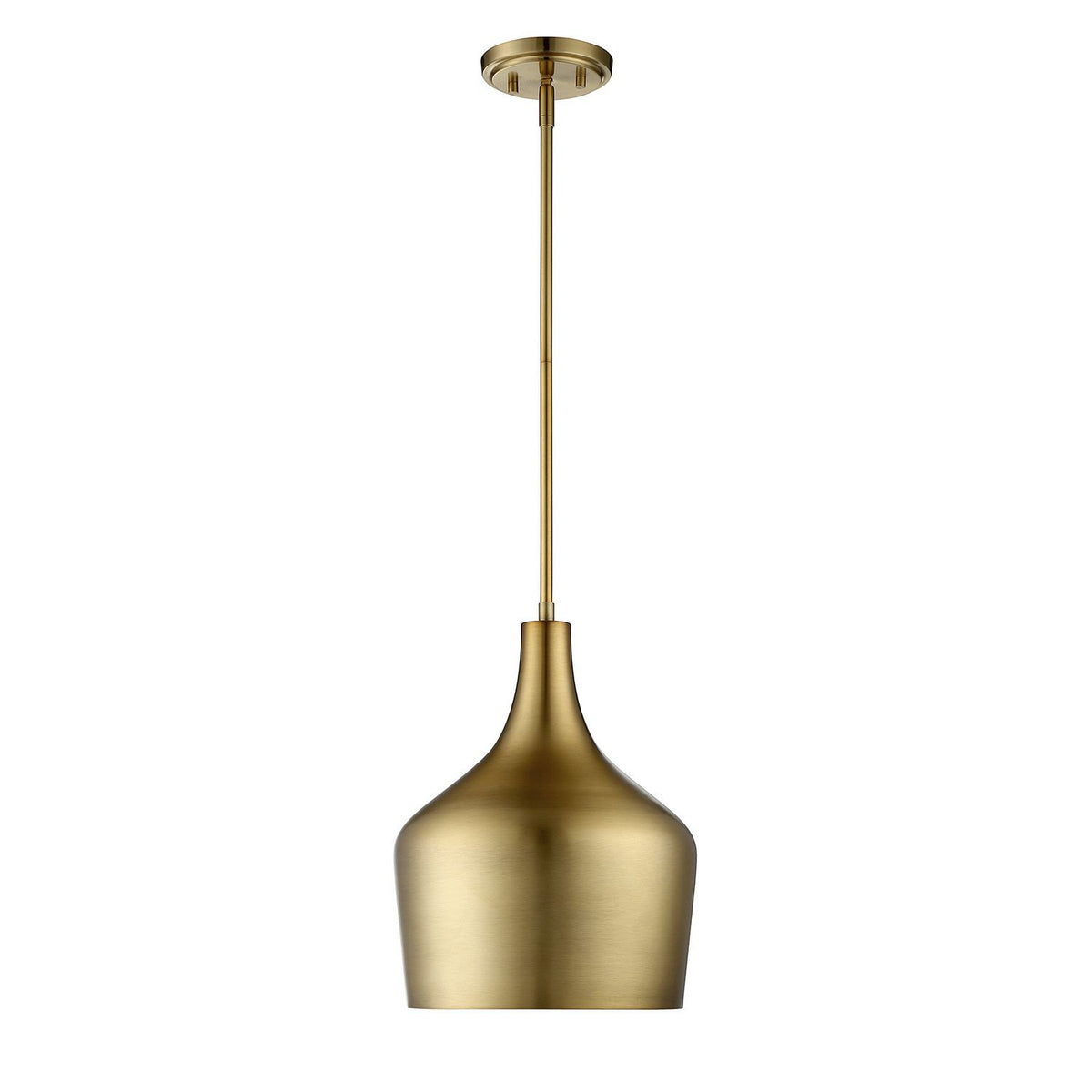 Lumière Meridian M70020NB Une seule lampe Suspension en laiton naturel