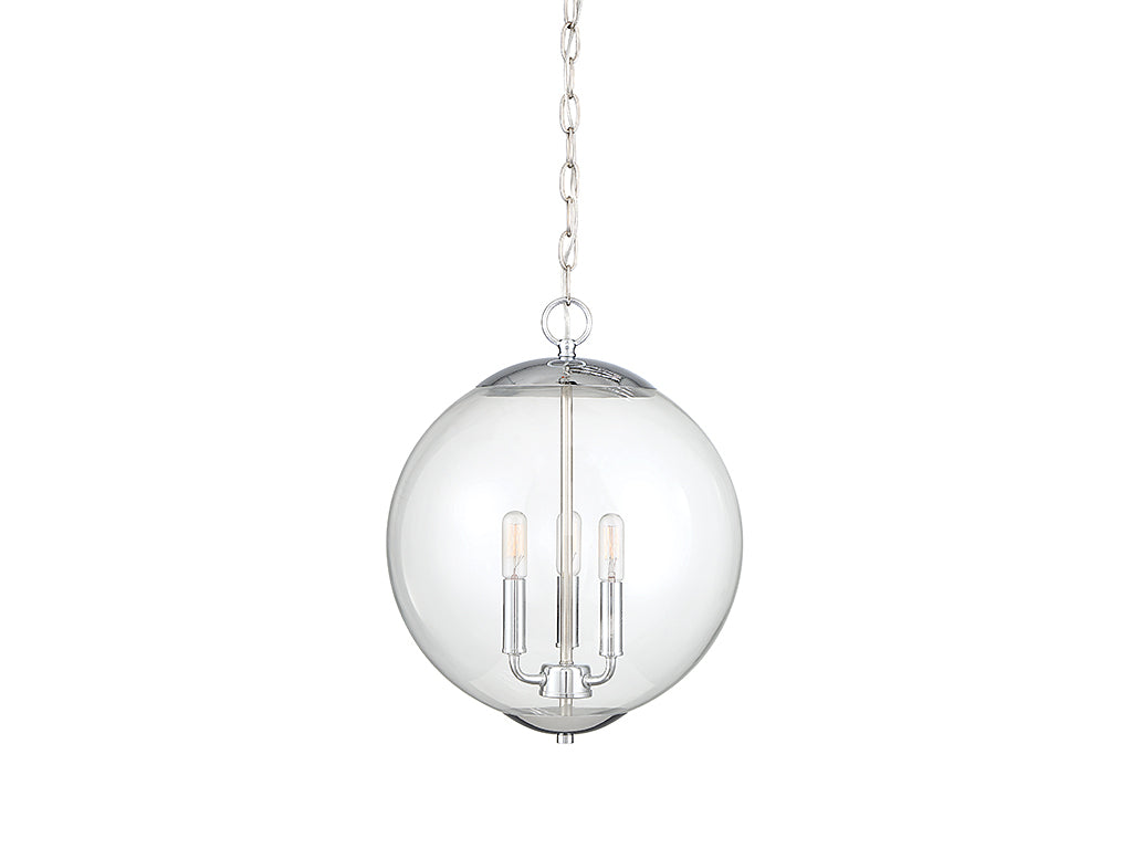 Meridian M70060CH Three Light Pendant in Chrome