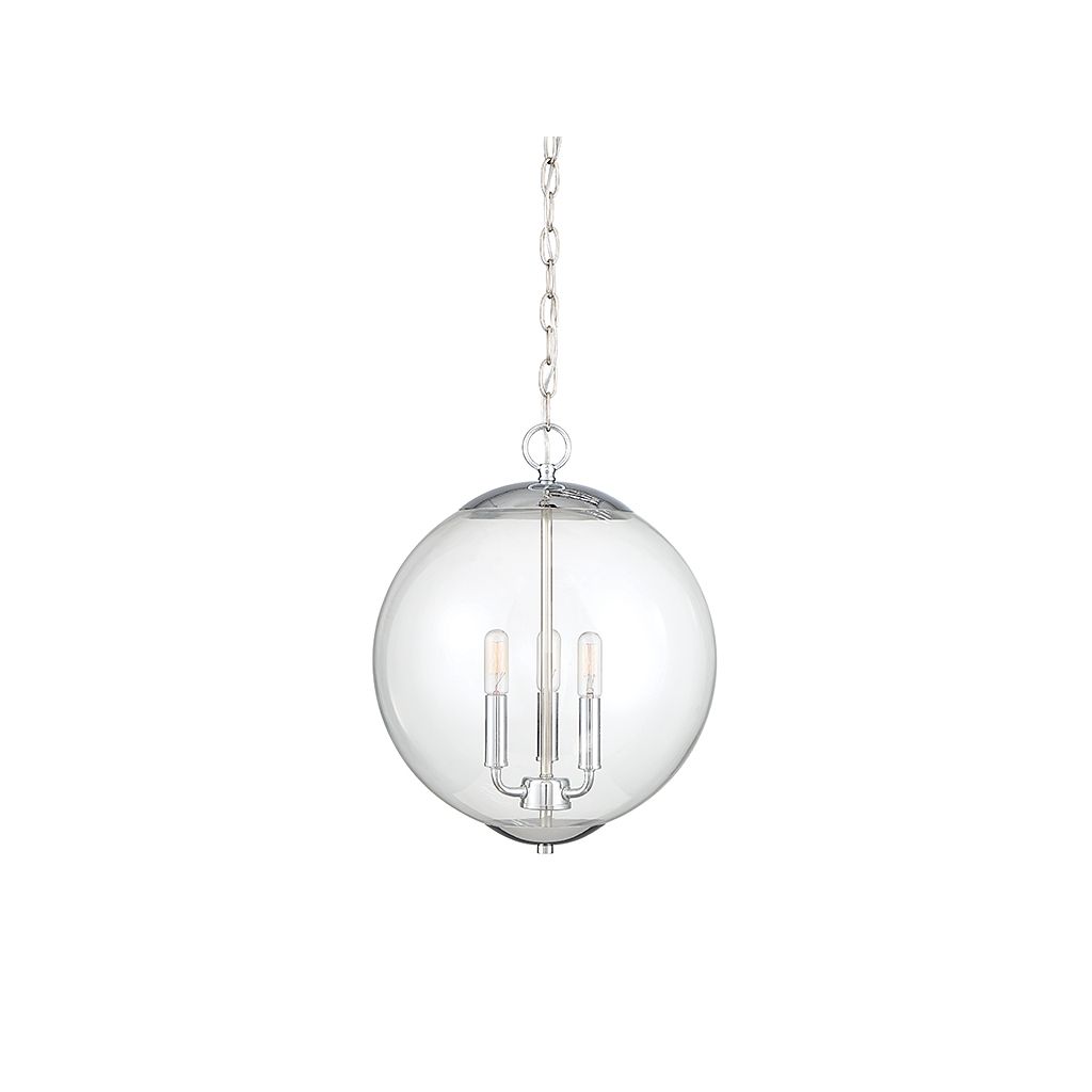 Meridian M70060CH Trois lumières Suspension dans Chrome