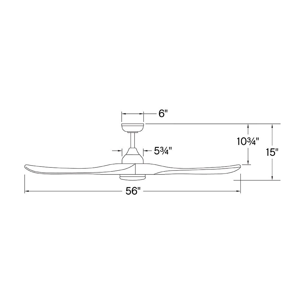 Luminaire intelligent à DEL Hinkley Lighting 903856FBN-LDD Swell Ventilateur en nickel brossé / frêne blanchi