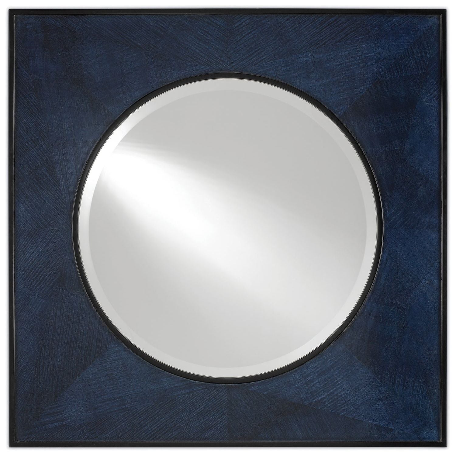 Currey and Company - 1000-0053 - Mirror - Kallista - Dark Sapphire/Caviar Black/Mirror