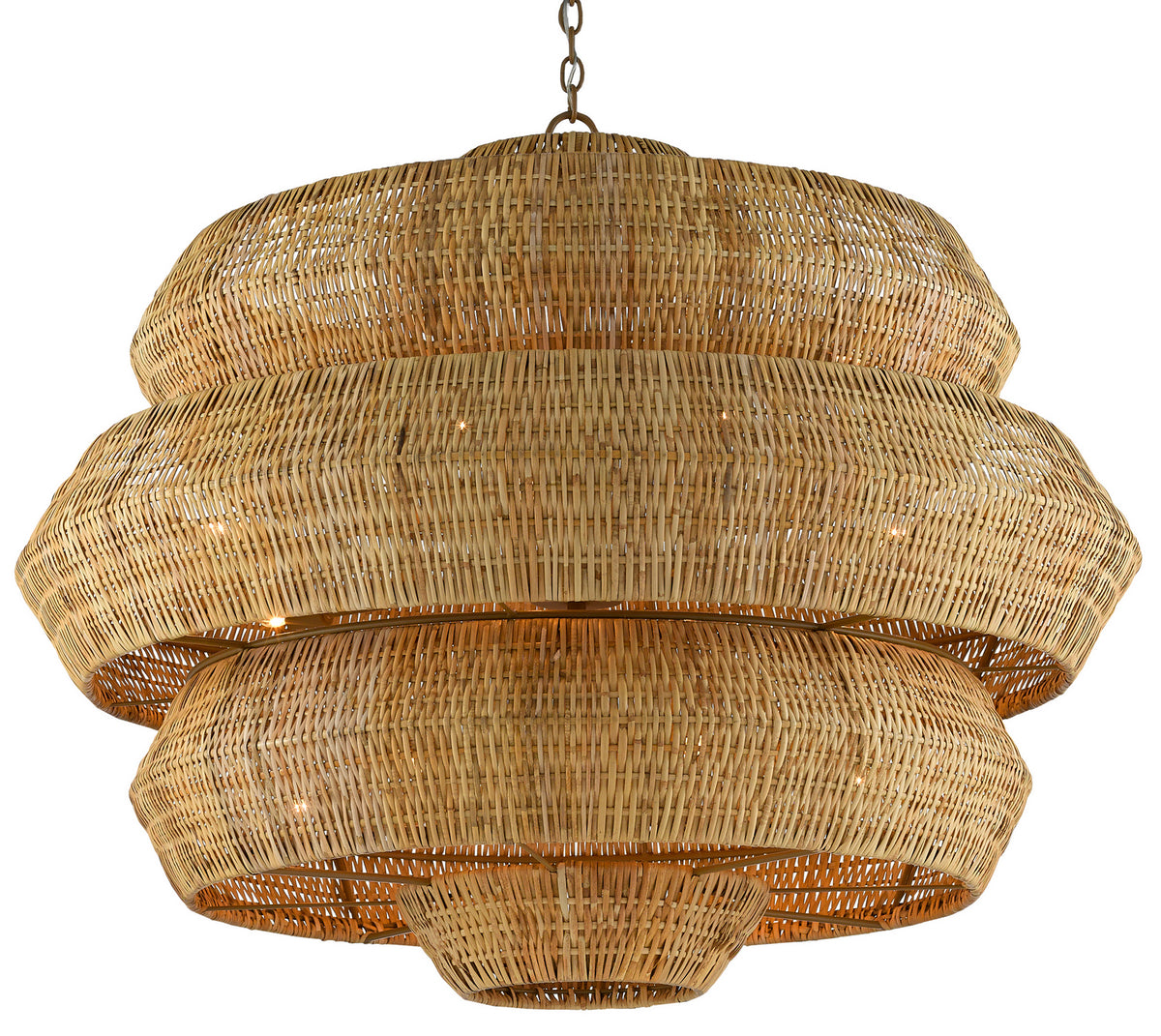 Currey and Company 9000-0496 Antibes Chandelier in Natural / Khaki