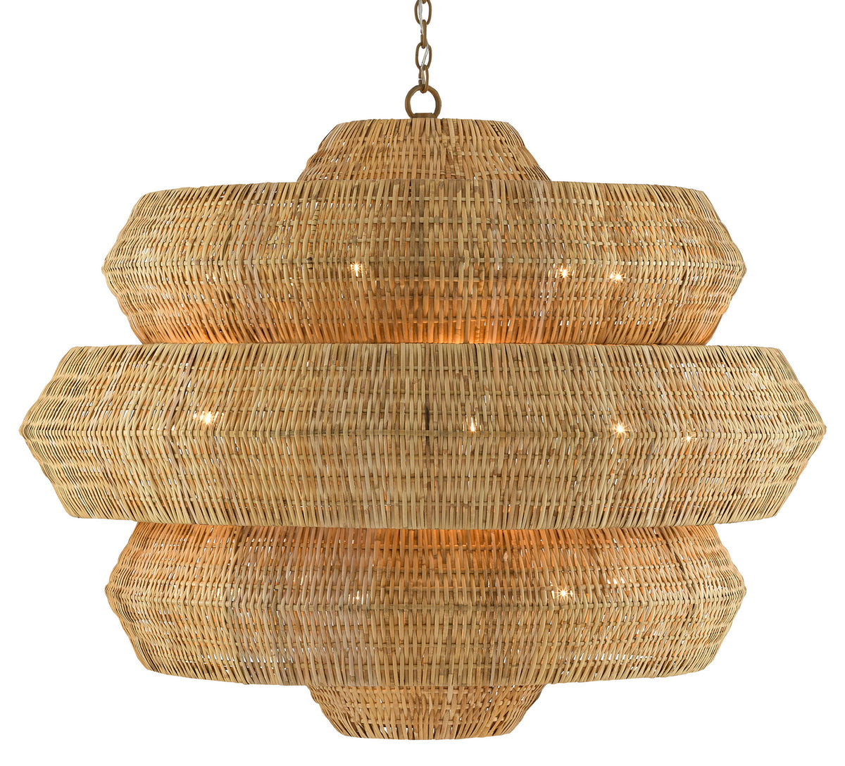 Currey and Company 9000-0496 Antibes Chandelier in Natural / Khaki