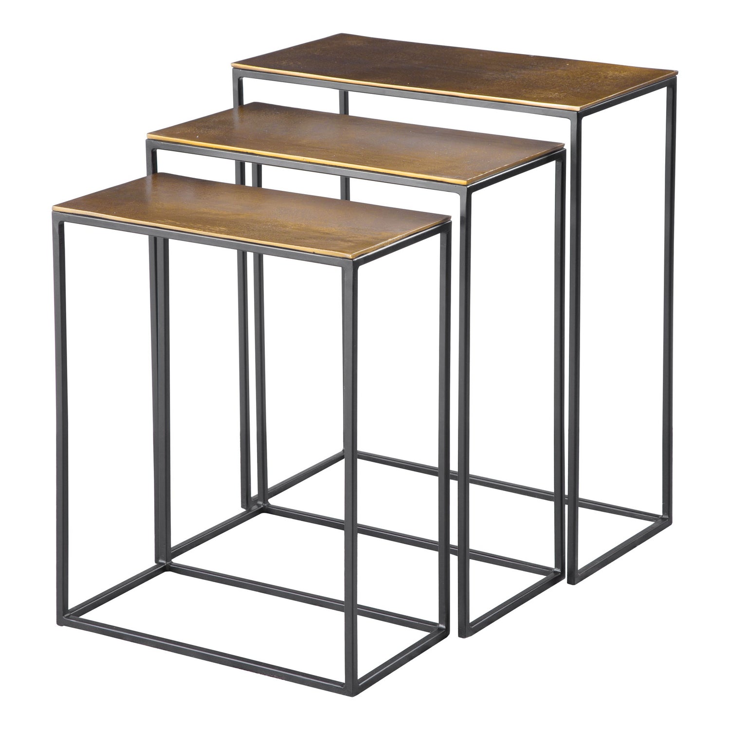 Uttermost - 25050 - Tables gigognes, lot de 3 - Coreene - Fer noir vieilli