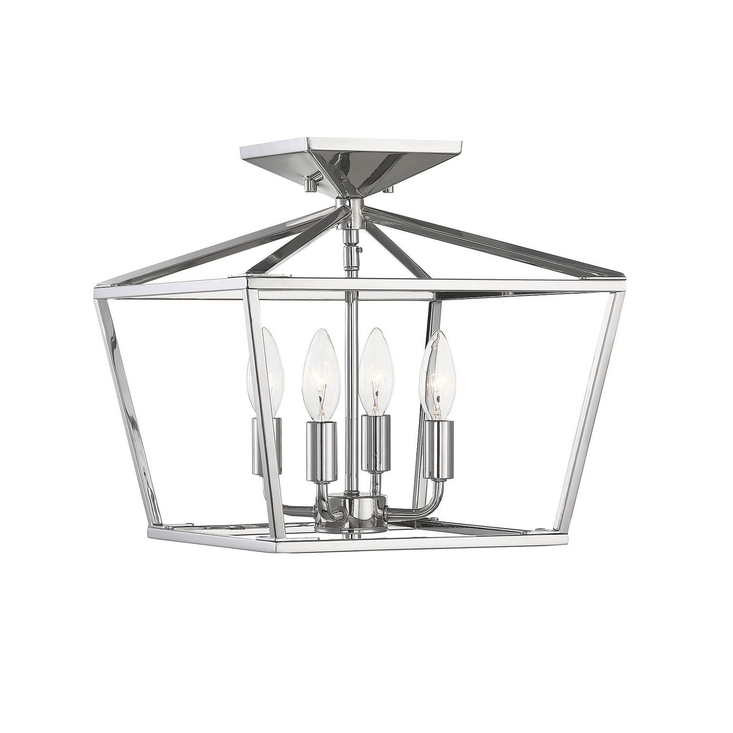 Savoy House - 6-328-4-109 - Four Light Semi-Flush Mount - Townsend - Polished Nickel