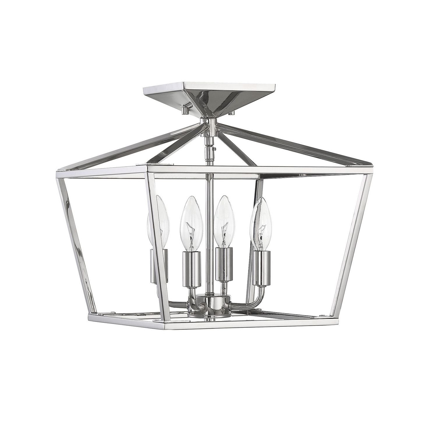 Savoy House - 6-328-4-109 - Four Light Semi-Flush Mount - Townsend - Polished Nickel