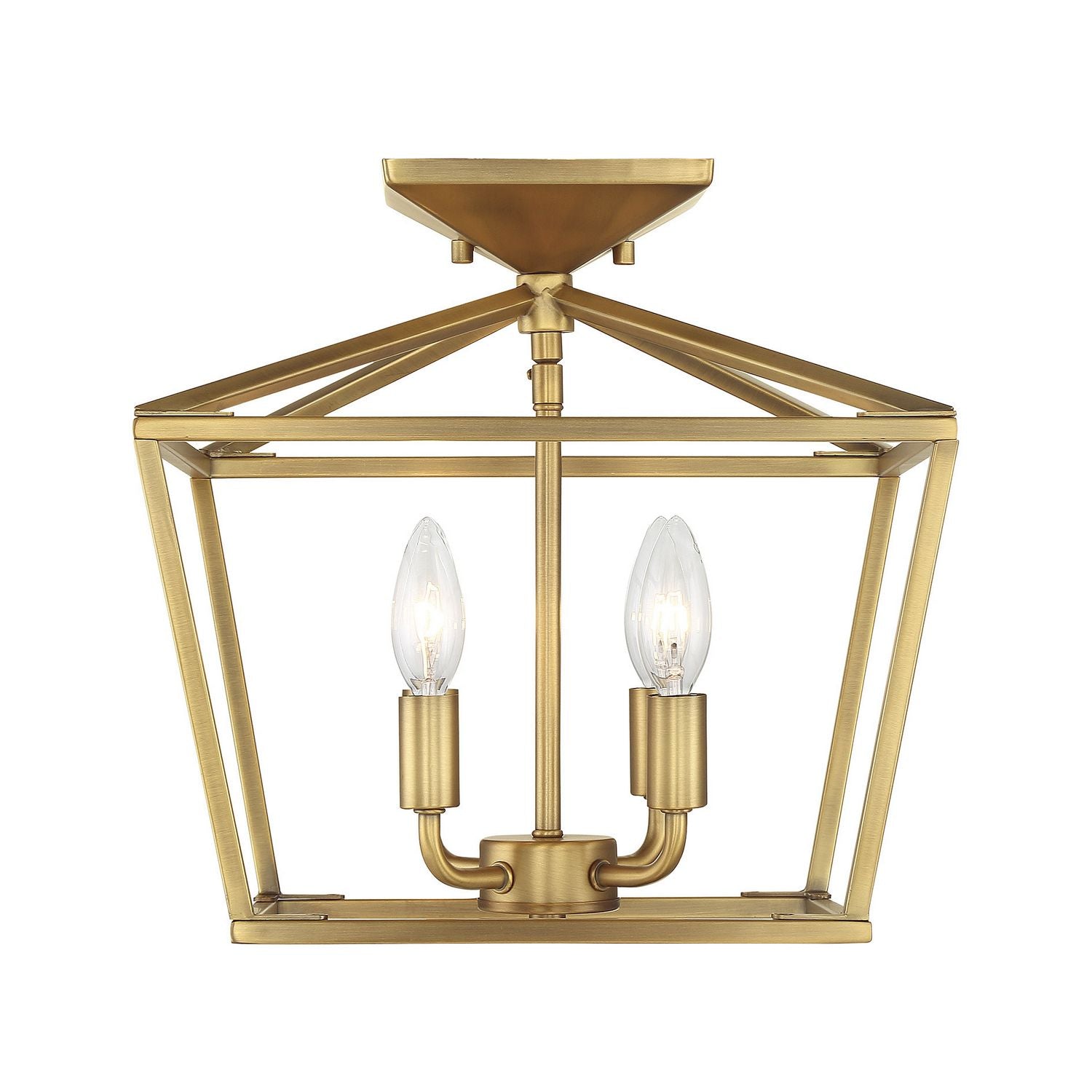 Savoy House - 6-328-4-322 - Four Light Semi-Flush Mount - Townsend - Warm Brass