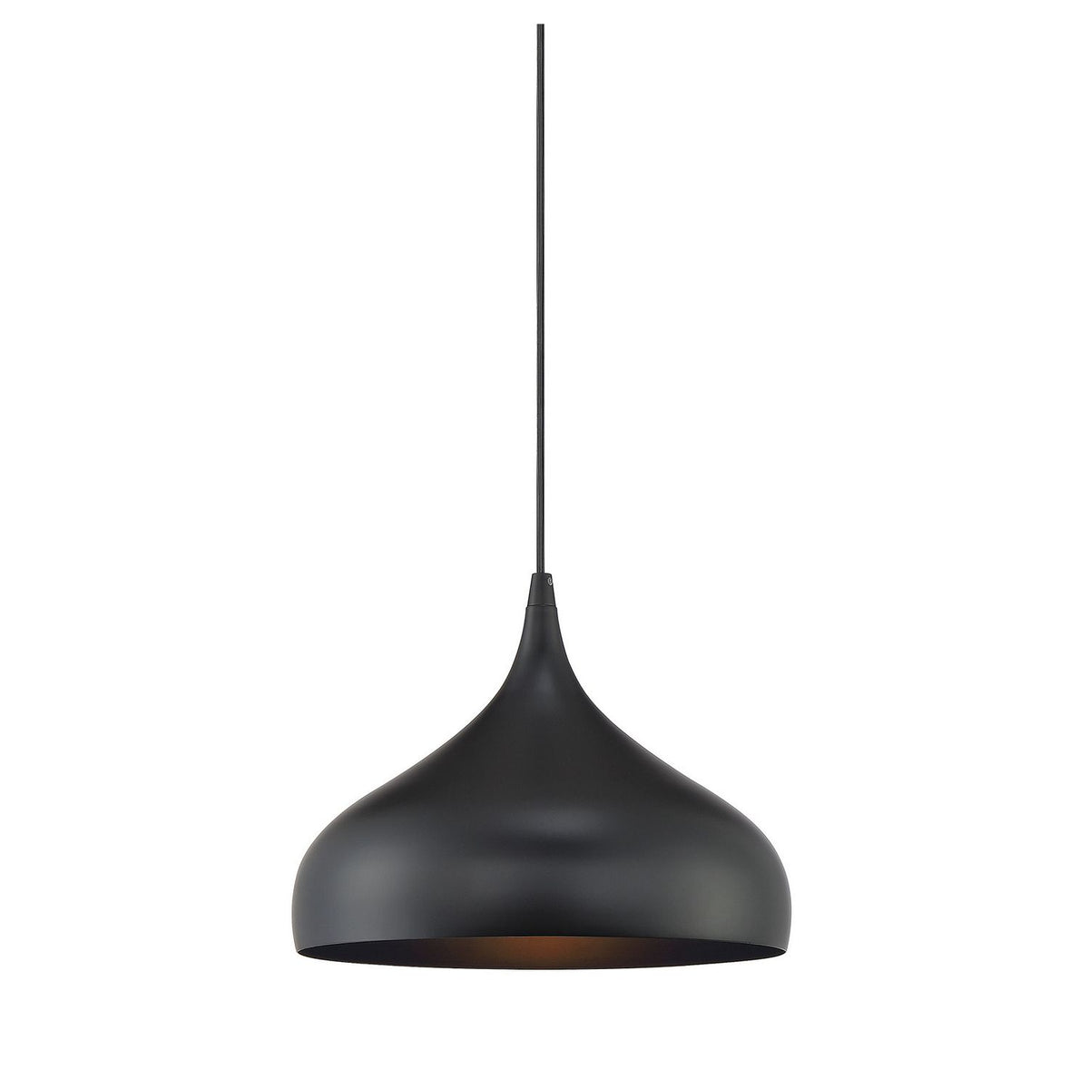 Meridian M70075MBK One Light Mini Pendant in Matte Black