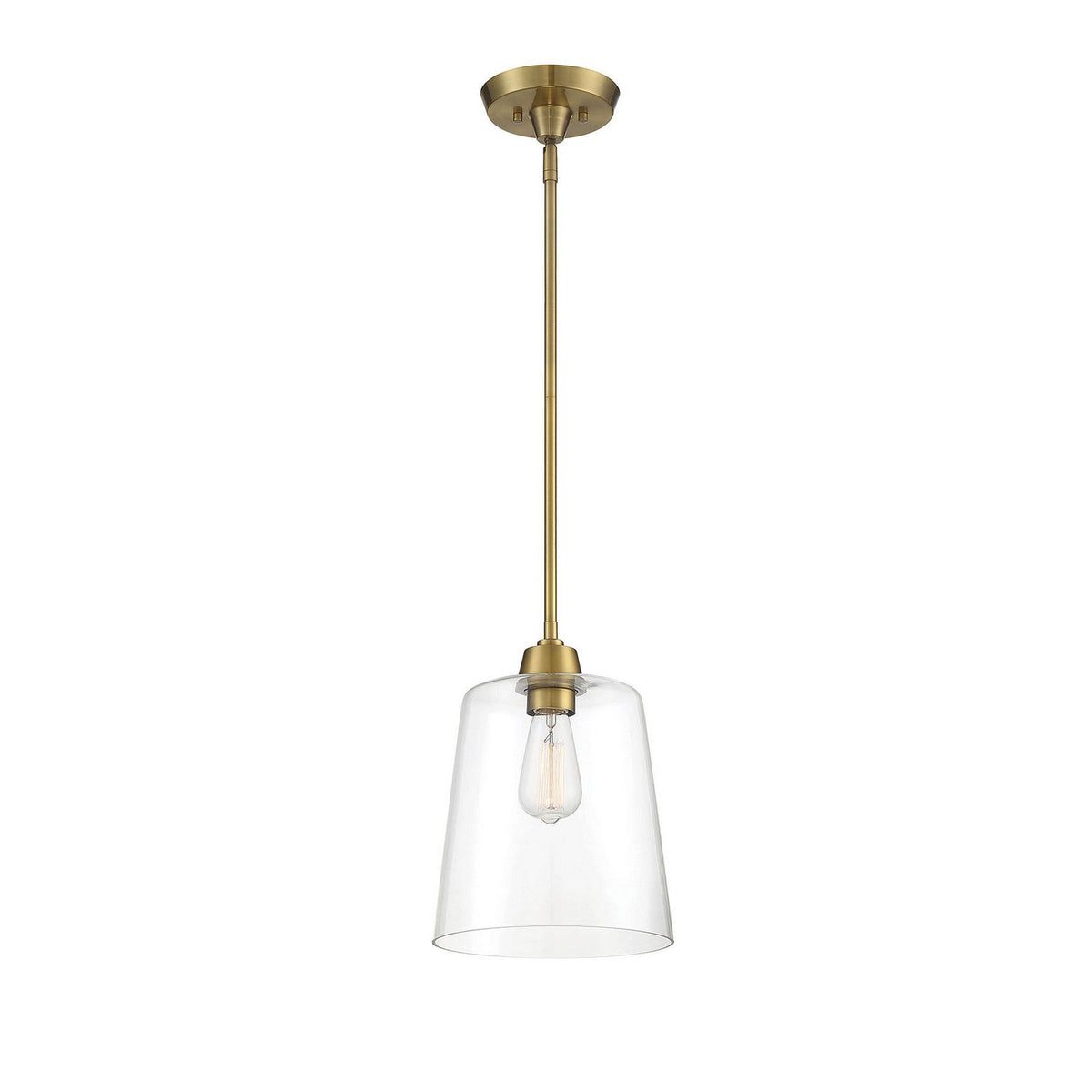 Lumière Meridian M70081NB Une seule lampe Suspension en laiton naturel