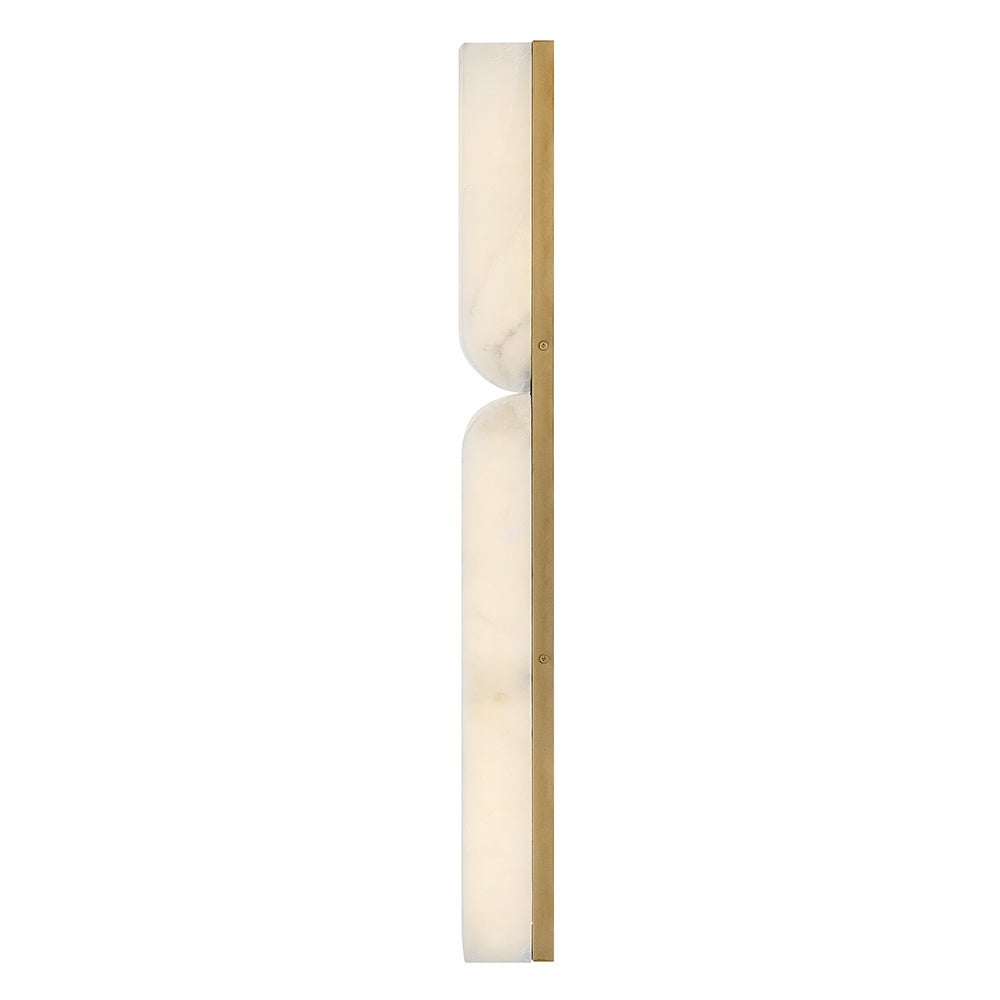 Fredrick Ramond FR41972LCB Alune LED Alabaster Sconce in Lacquered Brass