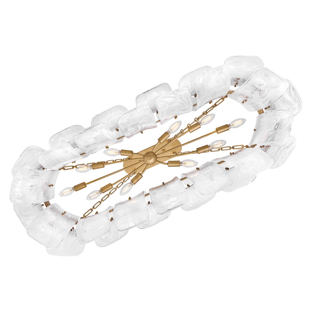 Fredrick Ramond FR46915BNG Fleur Linear Chandelier in Burnished Gold