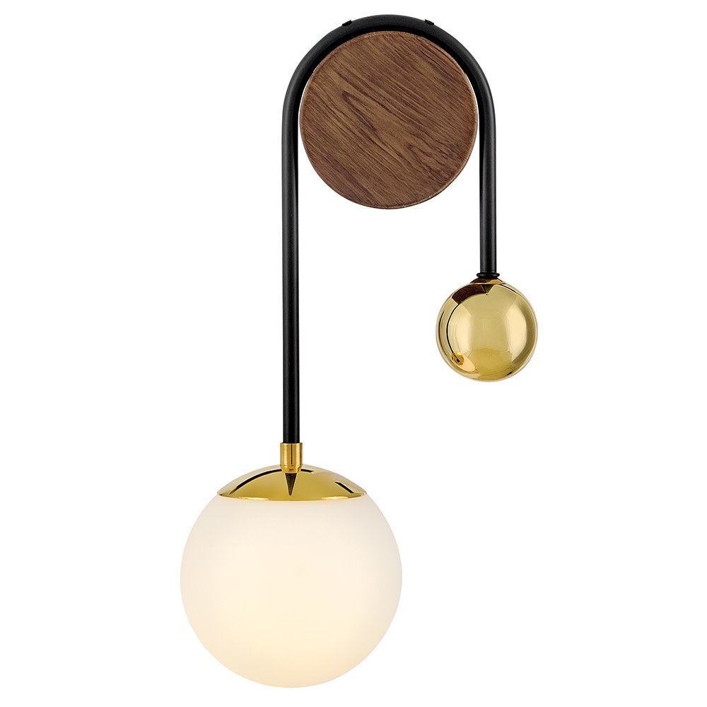Lark 83570BBR Auggie Globe Sconce in Bright Brass