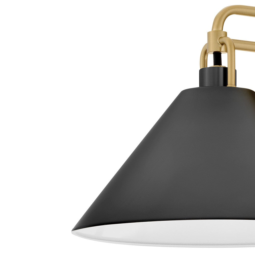 Lark 84430LCB-BK Milo Murale en laiton laqué avec des accents noirs